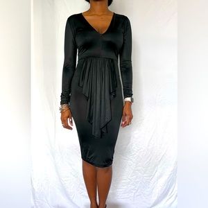 GoodTime USA Spandex Dress with Frill Detail Black